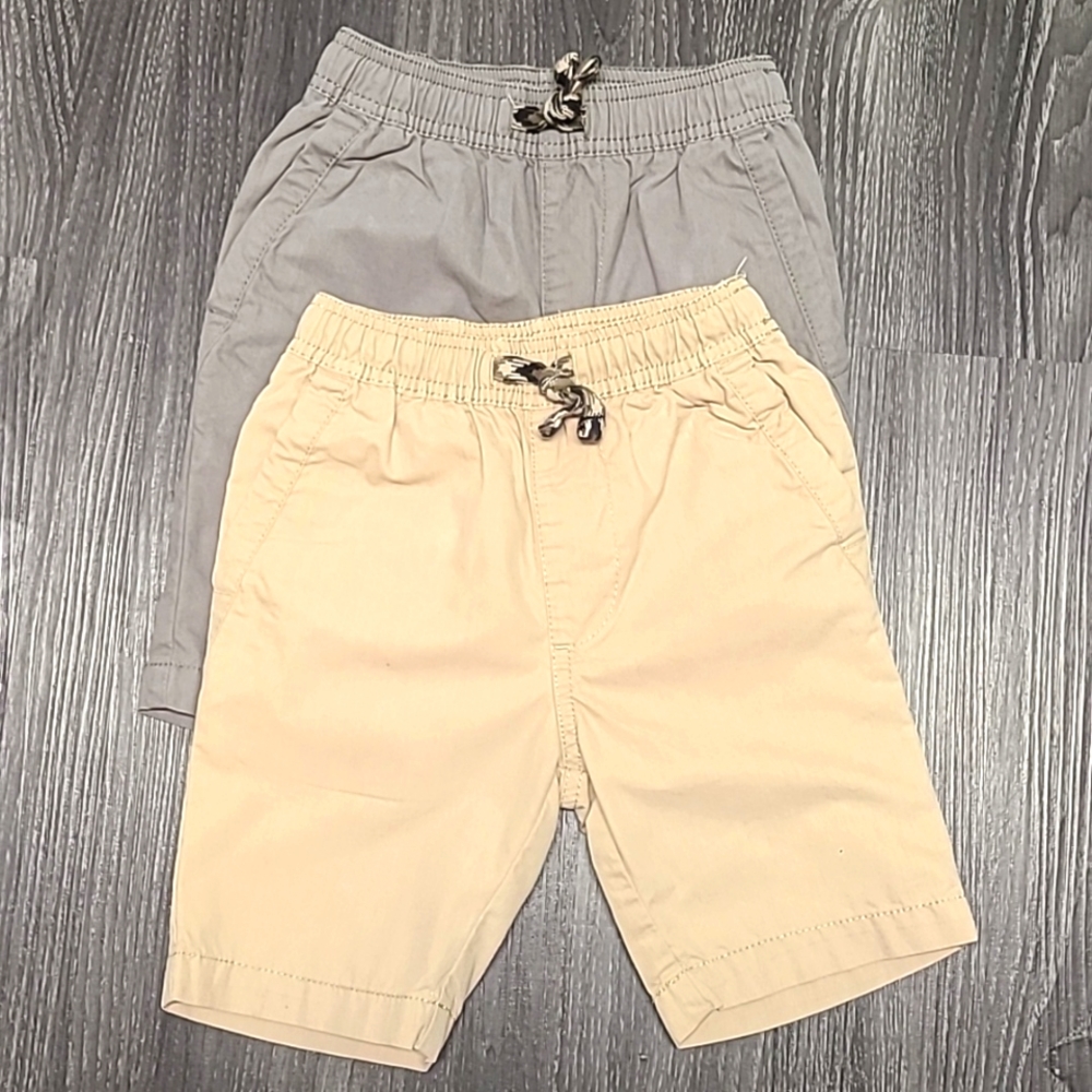 Falls Creek size 5T boys shorts 1 Tan 1 Gray. Selling together!